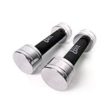 66FIT Chrome Dumbbells with Foam Handles Set x 2kg
