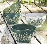 FERN COLLECTION ROUND HAND PAINTED RICE/CEREAL/SOUP BOWLS