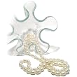 HinsonGayle 7-11mm White Oval Rice Pearl Rope Necklace 48 inches