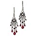 Black-plated Red Aurora Borealis Crystal