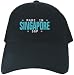 Caps Black " Made In Singapore - Iso Code Embroidery " Singapore Capital