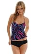 Halter Tankini Top with Bikini Bottoms 2 PC Set Swim wear Size 12