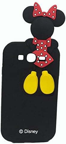 Galaxy J7 Case 3D Minnie Mickey Cartoon Animal Series Soft Silicone Case For Samsung Galaxy J7 J700 J700F (Black Minnie Mouse)