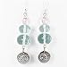 Fern Leaf Dangle Earrings in Sterling with Blue Quartz Gemstones and Swarovski Crystal, #7459
