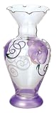 Crystal Colours Lilac Glass Hand Painted Decorative Bud Vase