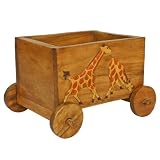 EXP Handmade Giraffe Design Rolling Wheels Storage Box