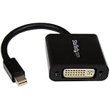StarTech.com Mini DisplayPort to DVI Adapter - Black Mini DP to DVI Video Converter  - 1920x1200 - Mini Display Port (M) to DVI-I (F)