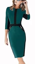 Houndstooth Print Illusion Polyester/Spandex  Dress