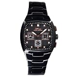 Daniel Steiger Mens 8008-M Milano Ion-Plating Black and Rose Gold Fused Chronograph Watch