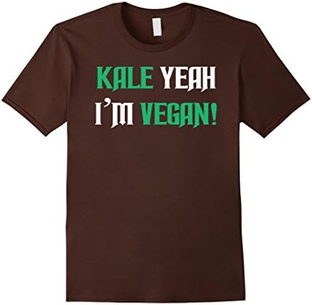 Men's Kale yeah Shirt for Women/Men Vegan Shirts Kale shirt Medium Brown