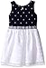 Nautica Girls' Printed Anchor Tank with Sheer Stripe Skirt and Ribbon At Waist