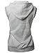 Xpril Womens Cotton Zip Up Hoodie Vest