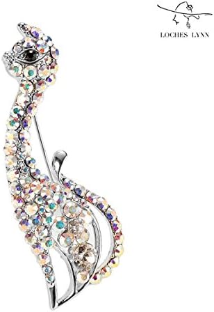 Loches Lynn Lovely Colorful Deer Fashion Brooch Pendant STELLUX Elements AUSTRIAN CRYSTALS (B-10595G)