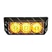 SolarBlast 3W AMBER LED Flashing Strobe Light Head [12 Flash Mode] [TIR] [Multi Units Sync-able] [Surface-Mount] Amber Yellow Grille Police Lights for Emergency Vehicles Truck Volunteer Firefighters