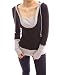 Patty Women Stunning 2-in-1 Hoodie Casual Blouse Top