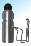 Bike / Fahrrad Aluminiumtrinkflasche + Halterung