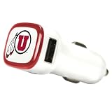 NCAA Utah Utes Car Charger, White