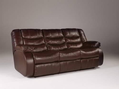 Reclining Sofa by Ashley - Burgundy Leather (9140188)
