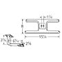 MCM 10502-75802 Stainless Steel H Twin, Centered, 1.25 Inch Offset Burner