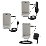 Deluxe Kit for the LG Shine includes a USB cable with Car and Wall Charger - Gomadic Brand w/ TipExchange Technology