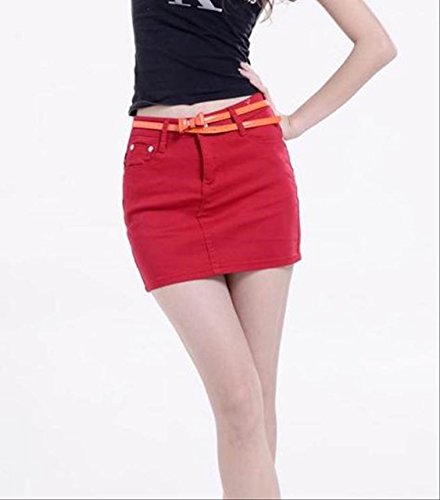 シンプル デザイン タイト スカート カラー デニム 大きい サイズ レディース(ＬＬ)