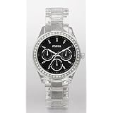 Fossil Stella Clear Multifunction Black Dial Watch