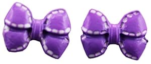 Bow Tie Earring - Kids Fashion Earrings (Purple)