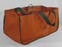 Nylon Canvas Kindling & Wood Log Kindling Closed End Duffle Carrier Caddy - DARK PUMPKIN w GREEN