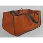 Nylon Canvas Kindling & Wood Log Kindling Closed End Duffle Carrier Caddy - DARK PUMPKIN w GREEN