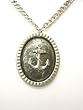 Metal and Stone Anchor Pendant Unisex Rocker Necklace by Gasoline Glamour