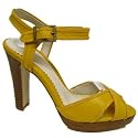 Yellow Platform Cross Strap Summer Sandals Shoes