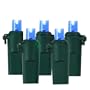 15 Battery Operated 8 Function LED Blue Mini Christmas Lights - Green Wire
