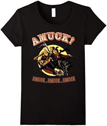 Women's Halloween t-shirt Amuck Amuck Amuck 3 witches fly  XL Black