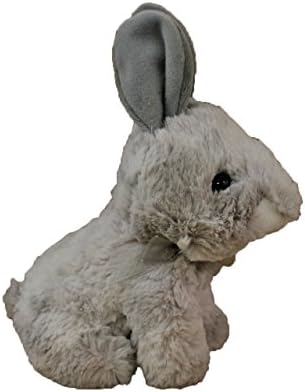 Happy Spring Plush Heather Grey Sitting Bunny
