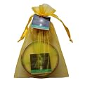 Bungalow Glow by Bubble Shack Hawaii Loofah Soap and Poi Bowl Soy Wax Candle Gift Set - Juicy Pineapple
