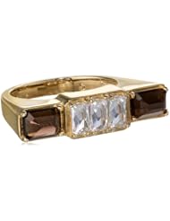 Kelly Wearstler Alexandria 18k Gold Plated White Topaz Smoky Topaz Ring