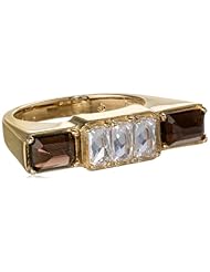 Kelly Wearstler Alexandria 18k Gold Plated White Topaz Smoky Topaz Ring