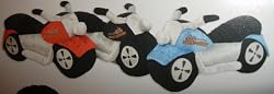 Harley Davidson Sound and Light Motorcycle (Black or Red or Blue) 8" Plush Stuffed Animal Toy