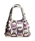 Coach Signature Op Art Maggie Shoulder Bag Violet Multi