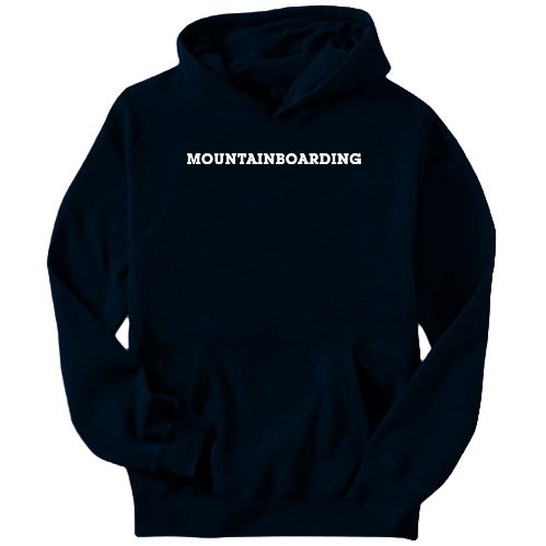 Mountainboarding Simple / Basic Sports Mens Hoodie (Navy Blue, Size Large)