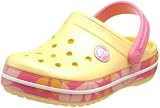 Crocs Crocband Tropic Flower Clog (Toddler/Little Kid),Buttercup/Pink Lemonade,3 M US Little Kid/ 5 M US Women’s