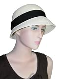 2 Brim Off White Summer Cloche Hat with Bow by ElieHats 41HrDMbhh8L. SL160 2 Brim Off White Summer Cloche Hat with Bow by ElieHats