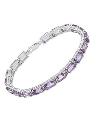 Genuine Morne Rouge (TM) Bracelet. 19.19 Ctw Amethyst Sterling Silver Bracelet - Material/Stone: Amethyst. 13.8 grams in weight and 7 inches in length. 100% Satisfaction Guaranteed.