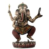 Dancing Ganesha (Ganesh), Hindu Elephant God of Success Statue, 8-1/2 Inches