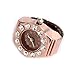 SODIAL(R) Rose Gold Round Metal Pocket Finger Ring Watch
