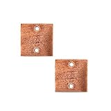 Patera Antique Copper Plated Pewter Square Tag 1/2 Inch