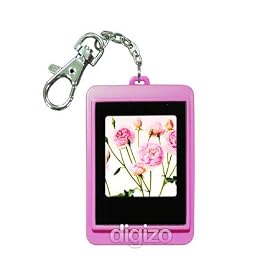 1.5" Pink Mini Digital Photo Frame Keyring Keychain Charm by Digizo