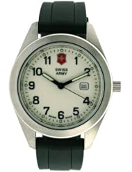Swiss Army Womens Garrison Collection Black Rubber Watch White Dial 241012