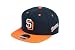 MLB Men's San Diego Padres Blockhead Snapback Cap (Navy/Orange, Adjustable)
