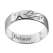 Sterling Silver Believe Ring